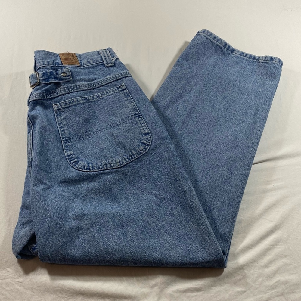 Riders Jeans women’s 12P High Rise Light denim Vintage Straight zip pants